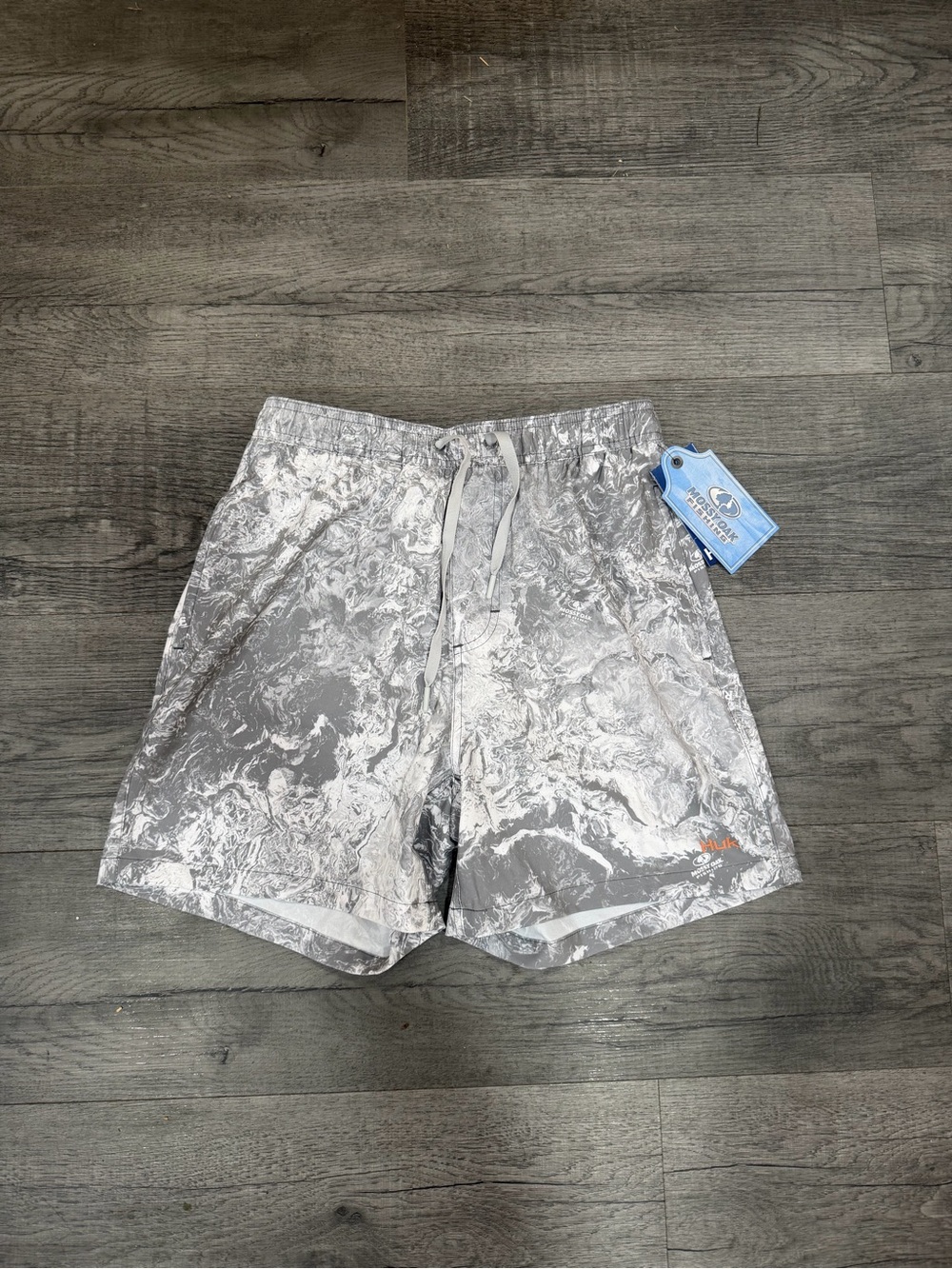 Huk Mossy Oak Men's Gray Swimming Trunks